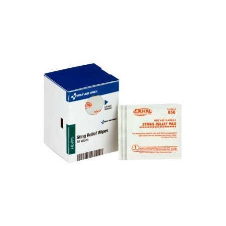 Acme United First Aid Only FAE-7015 SmartCompliance Refill Sting Relief Wipes, 10/Box FAE-7015
